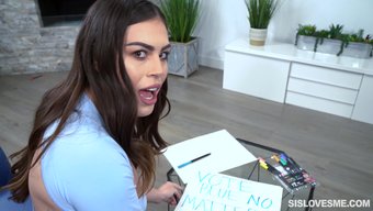 Esmer Kız Kardeş Veronica Valentine Pov'Da Sikişiyor