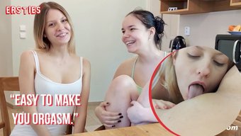Arkadaşının Amını Yiyen Ateşli Bir Kızla Dostça Lezbiyen Seks.