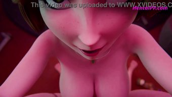 Sansürsüz 3d Animasyon, Çift Milf Ve The Incredibles Ile Üçlü.