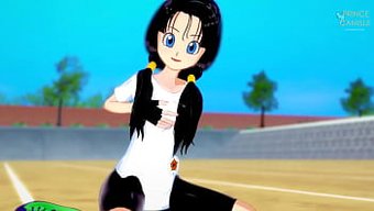 Videl, Goku - Dragon Ball Z'Den Hava Yeteneklerini Öğrendiği Için Minnettarlığını Ifade Ediyor