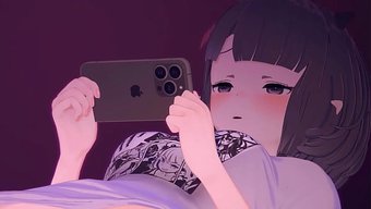 Güzel Anime Pornosu, Sıcak Animasyon Ve Boşalmalarla.