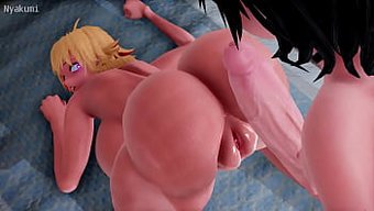 Futanari 3d Hentai'De Büyük Göğüsler Ve Büyük Popolar