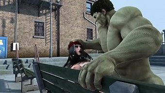3d Toon Pornoda Hulk Ve Elektra'Yı Görün