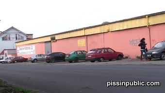 Dar Kot Pantolonlu Kızlar, Tuvalete Zamanında Çömelme Için Gidiyorlar