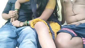 Hintli Hizmetçi, Chacha Ve Bhai Ile Üçlüde Pislik Ve Genç (18+) Alıyor