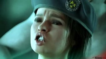 Jill Valentine'In Amına Büyük Yarrağın Girdiği 3d Video