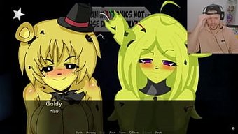 Five Nights At Freddy'S With Goldie Ve Arkadaşlarıyla Birlikte Hentai Versiyonu