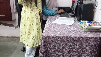 Hint Patronu, Ofis Kızıyla Yakın Çekim Videoda Seks Yapıyor