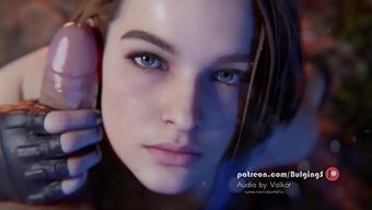 Jill Valentine Bu Ateşli Sahnede El Işiyle Ve Suratına Boşalmayla Bulanıyor.