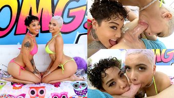 Aaliyah Hadid Ve Honey Gold, Büyük Siyah Bir Yarrağı Boğazlarına Kadar Alıyorlar