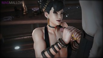 Chun-Li'Nin Büyük Bir Yarrağı Alıp Her Son Damlasını Yutarken Izleyin