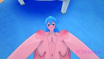Konosuba'Nın Hd'De Aqua'Yı Içeren 3d Hentai Parodisi