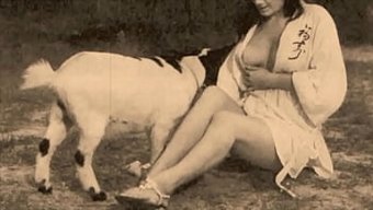 Doğal Memeler Ve Popo, Ek Bir Bonus Olarak Köpekle Tabu Sahnesinde.